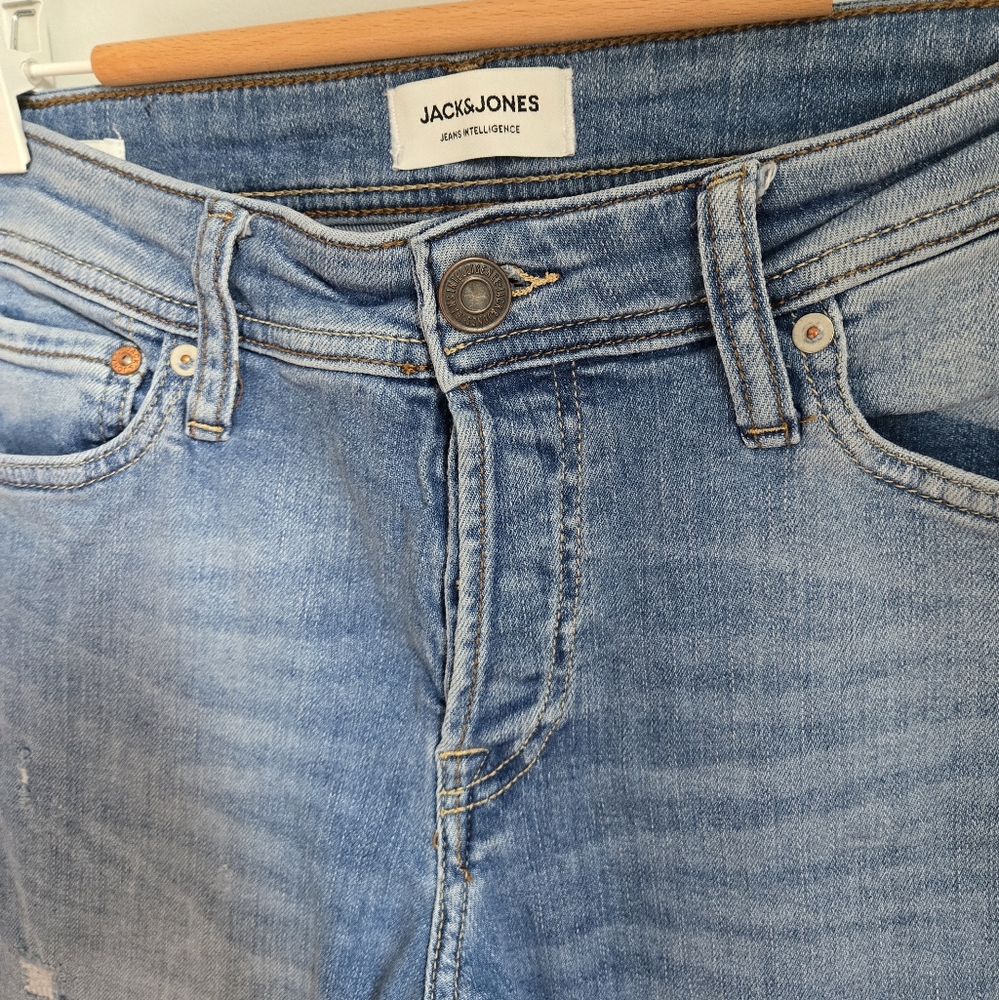 JACK & JONES Denim Blue Slim / Glenn Jeans - Picture 2 of 10